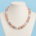 AI product visualization of multicolor cultured pearl necklace